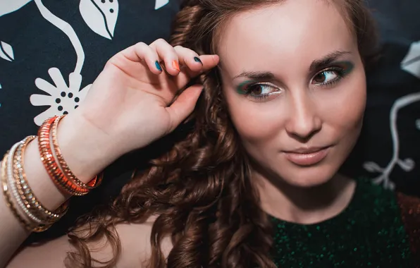 Look, girls, portrait, bracelets