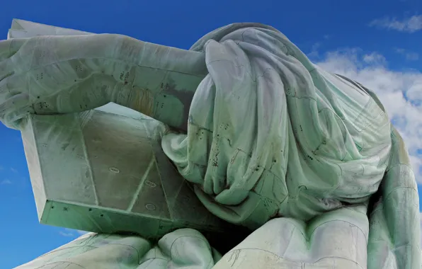 New York, USA, The Statue Of Liberty, fragment, Liberty island