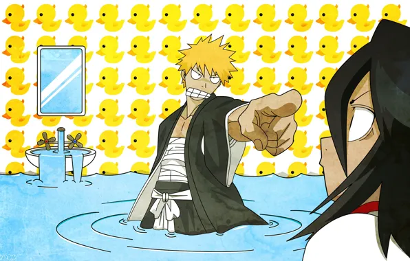Anger, Bleach, Bleach, Ichigo Kurosaki, Rukia Kuchiki, ducks