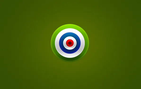 Green, round, minimalism, target