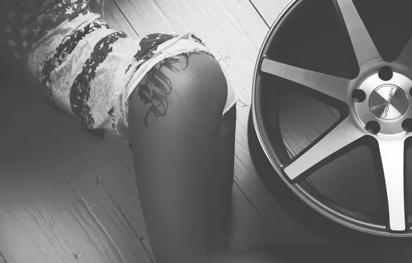Picture girl, tattoo, drives, vossen