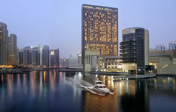 Picture water, the building, Dubai