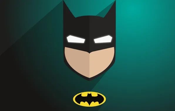 Logo, Batman, minimalism, comics, digital art, artwork, mask, superhero