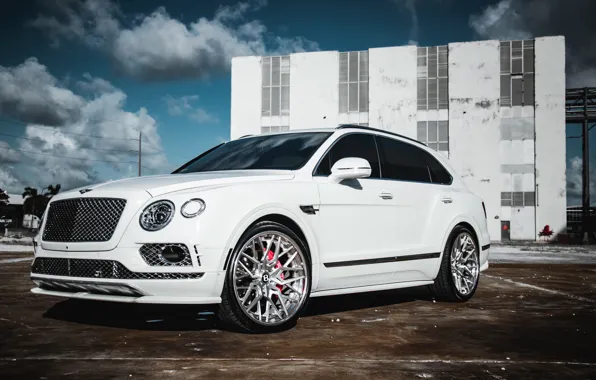 Picture Bentley, White, SUV, VAG, Bentayga