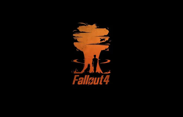 Minimalism, The game, The explosion, Figures, Background, Fallout, Bethesda Softworks, Bethesda