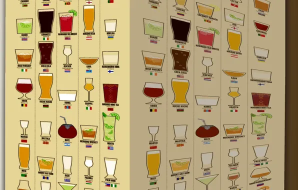Cartoon, drinks, Alhogol, shots