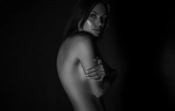 Black and white, girl, Photographer Pavel Mylnikov
