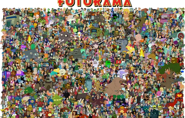 Poster, Rodriguez, Bender, Futurama, Zoidberg, Zoidberg, Futurama, Fry