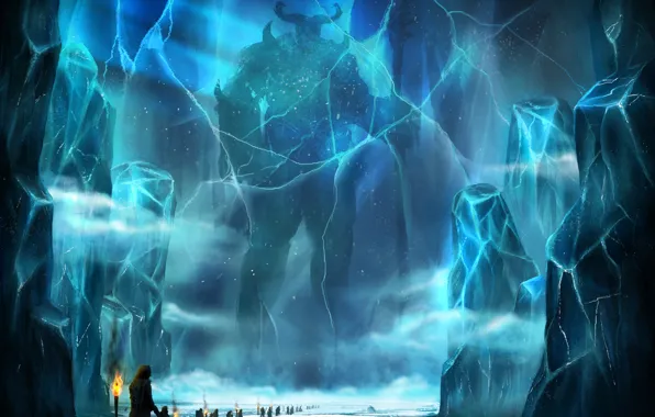 Ice, winter, road, snow, people, fiction, giant, journey