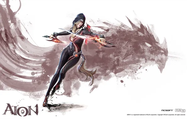 Picture girl, Aion, Assassin, swords, Assassin, NCSOFT, the Daguerre