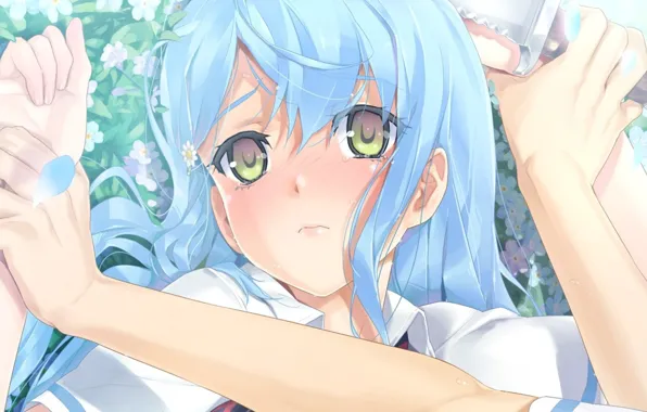 Picture japanese, bishoujo mangekyou, blue hair, rape