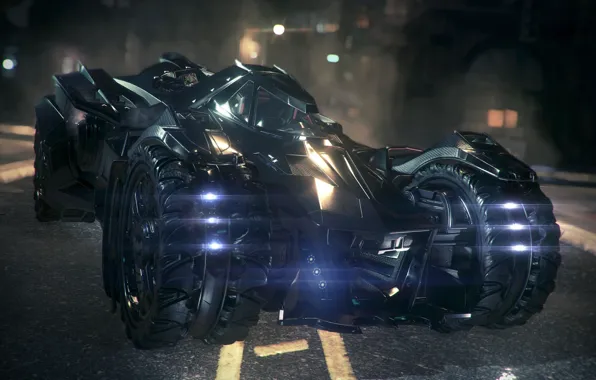 Picture The game, Machine, Lights, Car, Batmobile, Game, DC Comics, The Batmobile