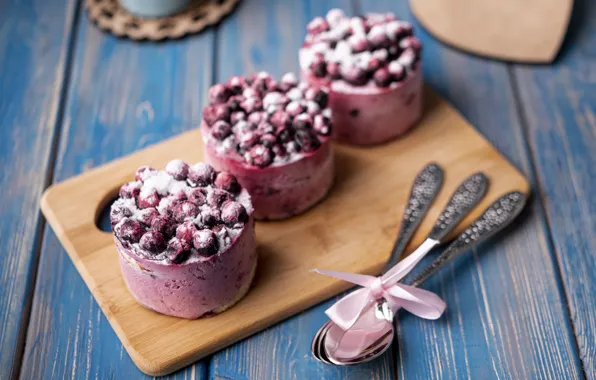 Picture berries, spoon, ice cream, dessert