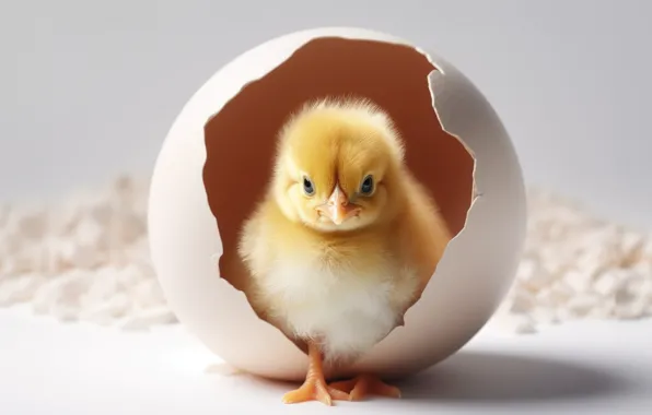 Bird, egg, chicken, chick, hatched, chick, AI art, neural network