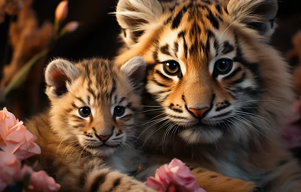 Look, nature, tiger, portrait, face, tigress, tiger, mother