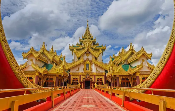 Palace, Burma, Kandawgyi, Karaweik, Rangoon, lake