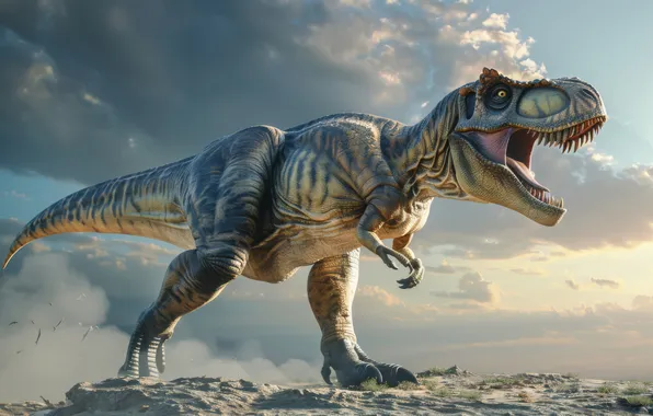 Picture Predator, Dinosaur, Animal, Digital art, Tyrannosaurus, Grin, Tyrannosaurus Rex, Tyrannosaurus Rex
