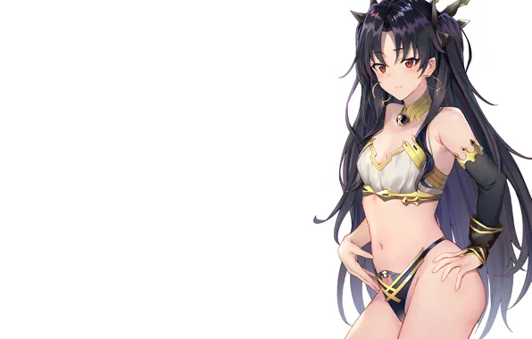 Girl, sexy, lingerie, cleavage, panties, long hair, boobs, anime