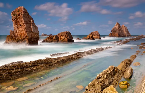 Sea, stones, rocks, seascape