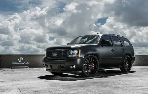 Car, machine, the sky, clouds, tuning, Chevrolet, SUV, drives