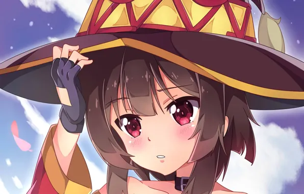 Wallpaper hat, look, girl, Kono Subarashii Sek'ai Is Shukufuku Wo!