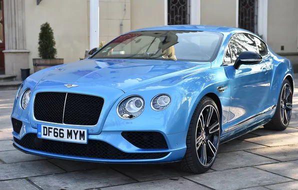 Picture car, continental, bentley, auto, blue, british, automobiles, automotive