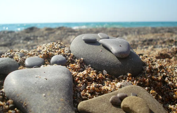 Picture sand, sea, beach, summer, stone, trail