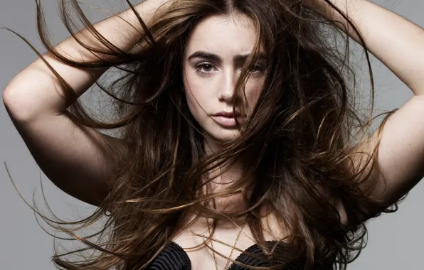 Picture girl, cute, Lily Collins