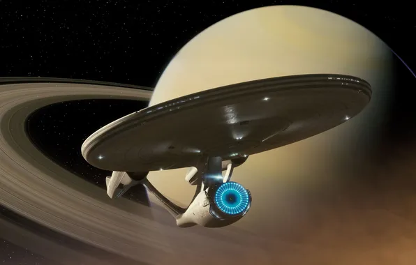 Star, Blue, Lights, Spaceship, Trek, With