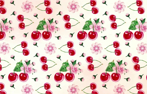 Picture flowers, background, texture, pattern, cherry, cherry