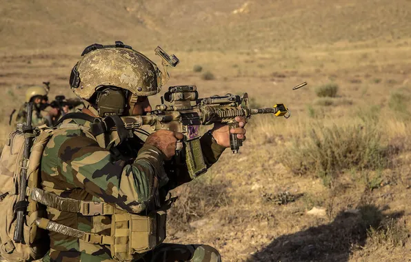 Picture weapons, soldiers, Afghan Army Special Forces