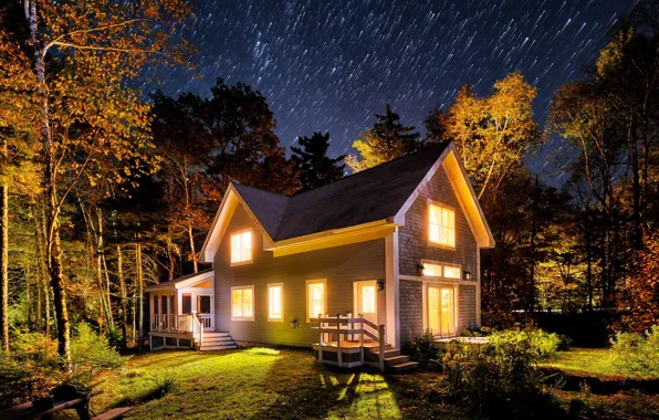 Picture the sky, stars, light, nature, House