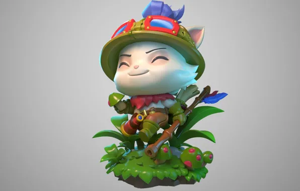Picture fantasy, the game, art, figure, Riot Games, DragonFly Studio, Teemo figure