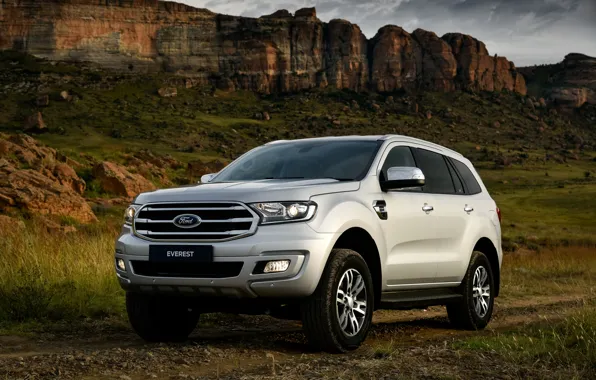 Picture mountains, rocks, Ford, Everest, 4WD, XLT, 2019