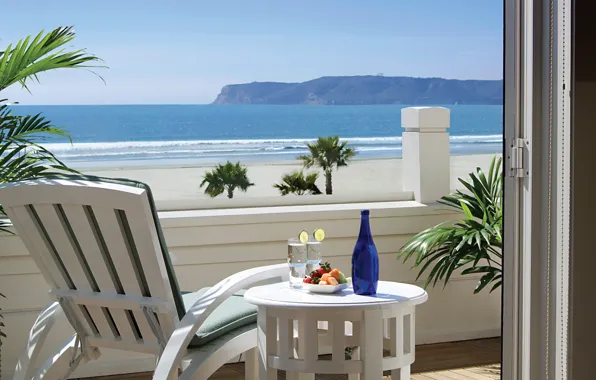 Picture the ocean, Villa, view, chair, CA, table, terrace