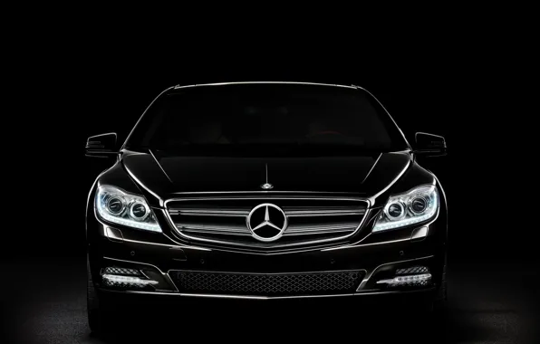 The dark background, Mercedes, mercedes benz, amg, CL600