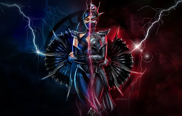 Lightning, Zipper, Fighter, Art, Mortal Kombat, Mortal Kombat, Mortal Kombat, Kitana