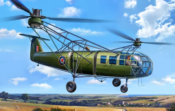 Military transport, Air force, the first production transport helicopter, Focke Achgelis Fa 223