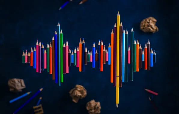 Picture range, pencils, spectrum, pencils, Dina Belenko