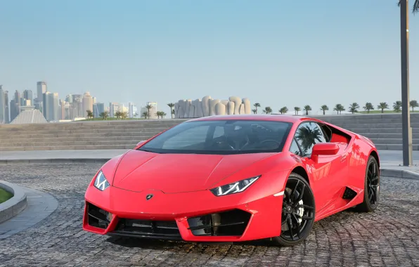 Picture Lamborghini, Red, Huracan, LP580-2