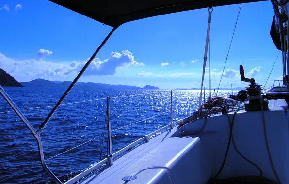Sea, the sun, the way, mood, yacht