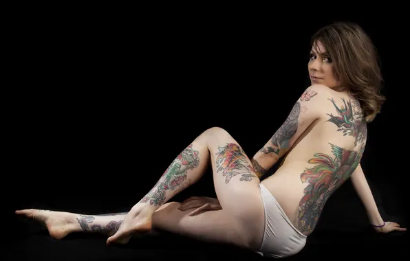 Studio, ashley, model, tattoo, lighting