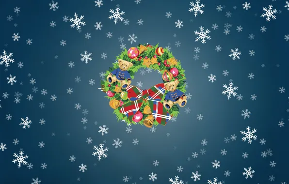 Winter, Minimalism, Candles, Snow, Snowflakes, Background, New year, Holiday
