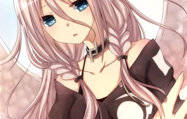 Girl, blue eyes, vocaloid, long hair, Vocaloid, yamas without