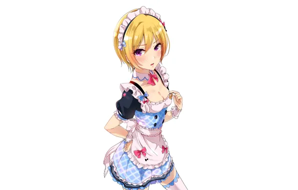 Girl, sexy, cleavage, thighhighs, dress, boobs, anime, beautiful