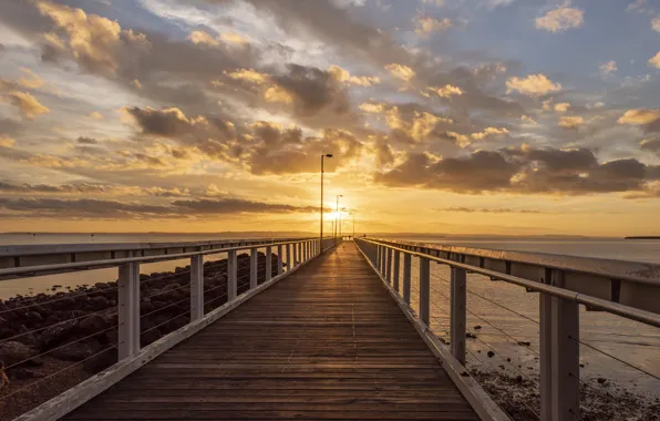 Picture sunset, bridge, Fleur Walton