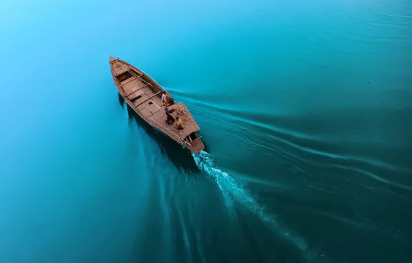 River, transport, boat, India, top, passengers, Kerala