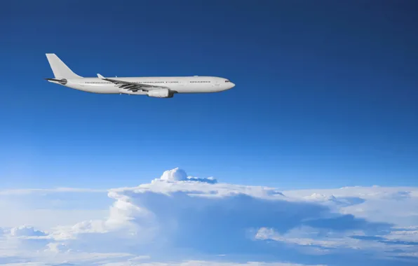 Sky, clouds, plane, aviation