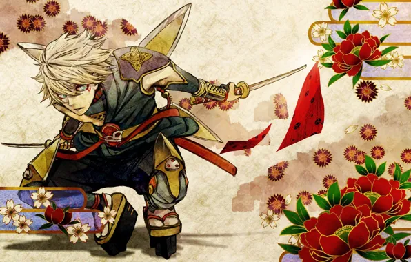 Sword, anime, art, guy, ninja, Tiger and Bunny, Tiger and Bunny