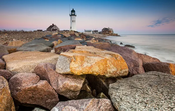 Picture nature, stones, the ocean, lighthouse